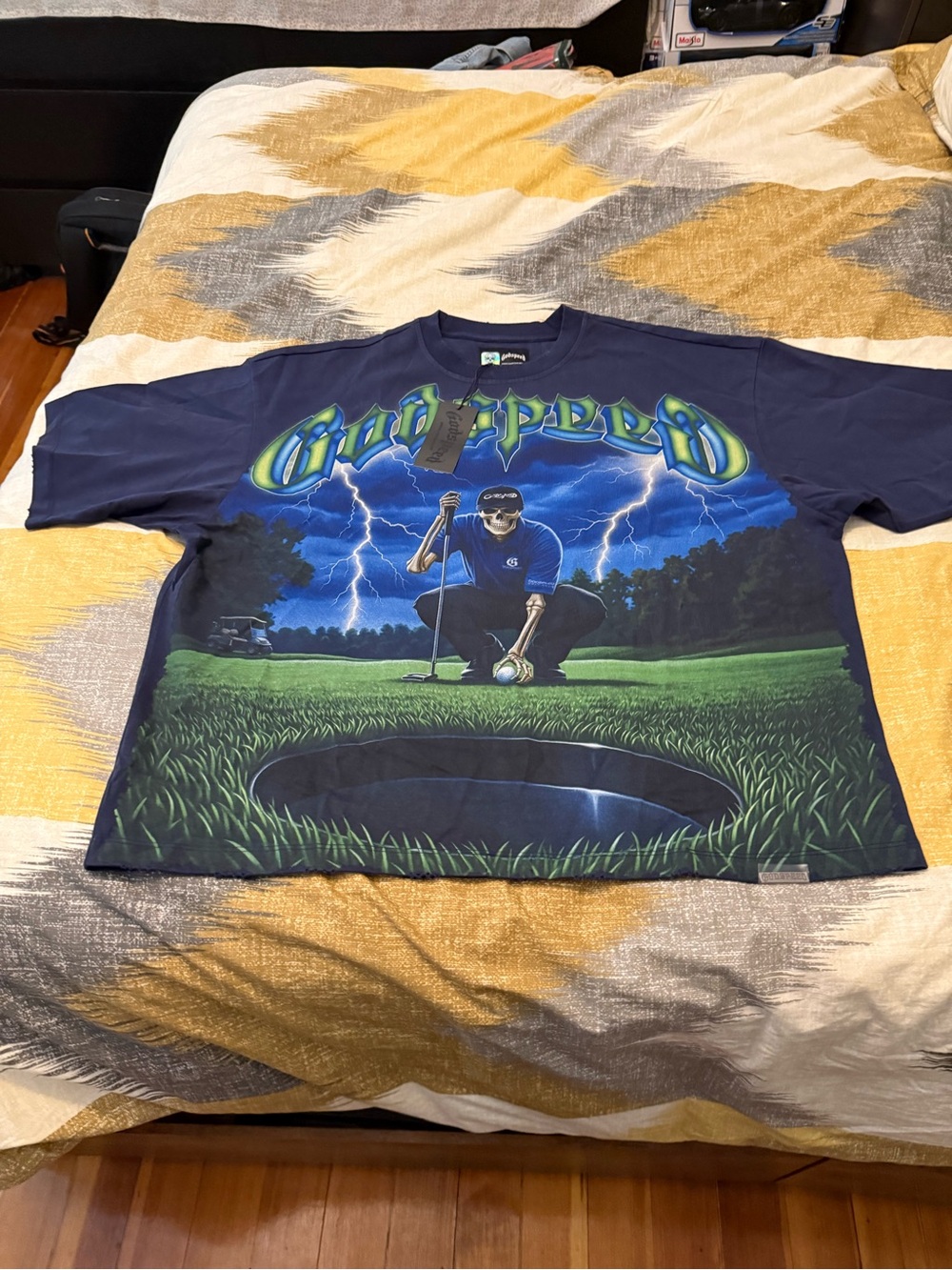 Godspeed Men’s Golf Short-Sleeve Tee Shirt Navy Size L